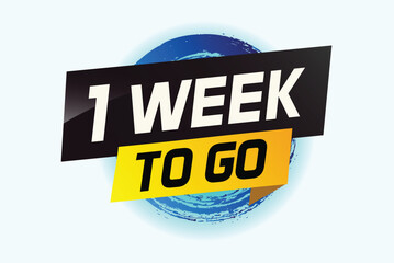 1 week to go word concept vector illustration and 3d style for use landing page, template, ui, web, mobile app, poster, banner, flyer, background, gift card, coupon

