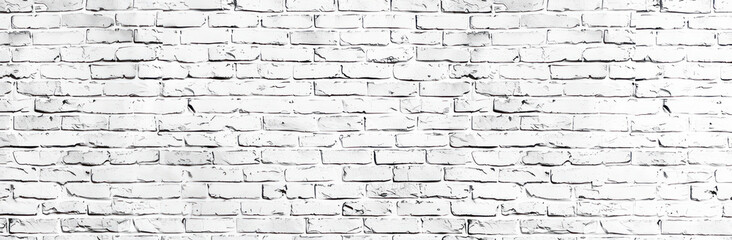 White blank brick wall texture background for design and decoration.