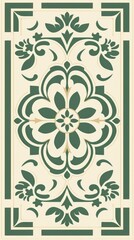 Ceramic tile pattern green art architecture.