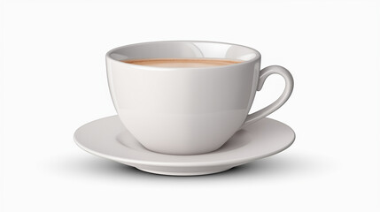 Obraz premium cup of coffee white cup of coffee coffee cup isolated on white 