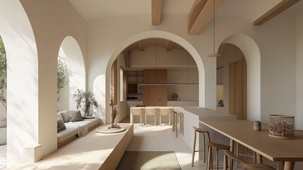 A Modern Minimalist Living Room With Visually Appealing Furnishings.