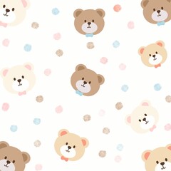 seamless pattern with teddy bears