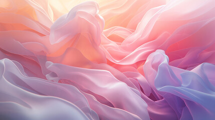 Obraz premium aesthetic blue gradient pink silk fabric background view ai generated