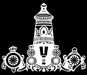Vector drawing of Lord Tirupathi Balaji or Venkatachalapathi or Venkateshwara