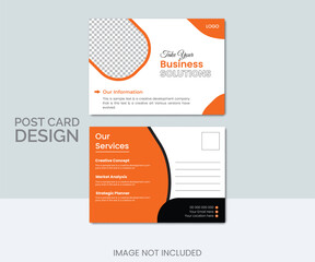 Business post card design template