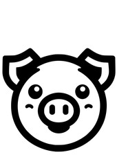Pig SVG, Farm Animals SVG, Kunekune Pig, Farm Life SVG, Village SVG, Cow SVG, Pig Silhouette, Pig Vector, Clipart, Cut file for Cricut, SVG, JPG, PNG