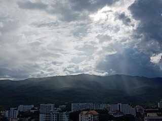 clouds over the city