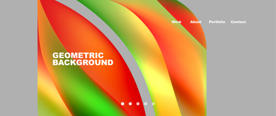 Colorful flowing shapes, wave lines with neon gradients. Vector Illustration For Wallpaper, Banner, Background, Card, Book Illustration, landing page