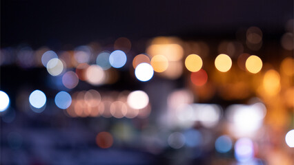 lights in the city blured background photo