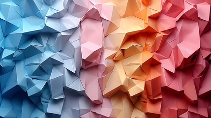 An abstract background with realistic origami paper parallelograms, soft pastel colors, hd quality, digital rendering, high contrast, geometric design, modern aesthetic, artistic realism