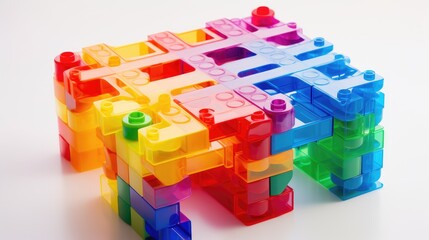 colorful cubes isolated on white background