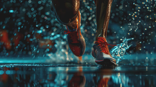 The nimble athlete's foot burns in the night.