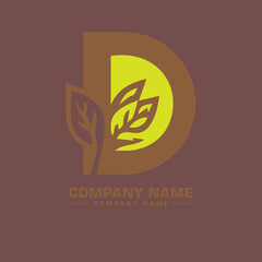 Letter D with Vintage or Retro Style