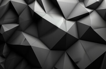 Fototapeta premium Black and white geometric background, modern abstract wallpaper, dark grey gradient background