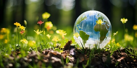 Protecting the Environment Earth Day Message Advocating for Reduction of Single-Use Plastics. Concept Earth Day Campaign, Environmental Protection, Reduce Single-Use Plastics