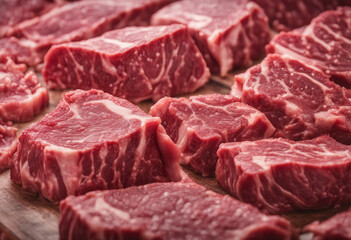 Obraz premium Wagyu a5 beef background for product display