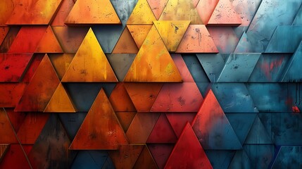Alternating trapezoid pattern, bright and vibrant colors, dynamic background, hd quality, digital illustration, high contrast, geometric precision, modern design, artistic composition, dynamic.