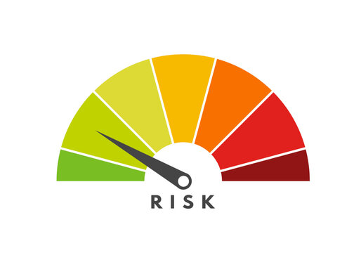 Risk meter , risk levels - vector illustration
