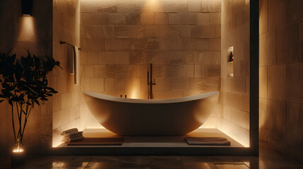 bath in a bathroom