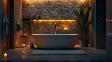 candles in the bathroom