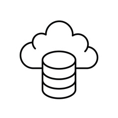 Cloud data vector icon