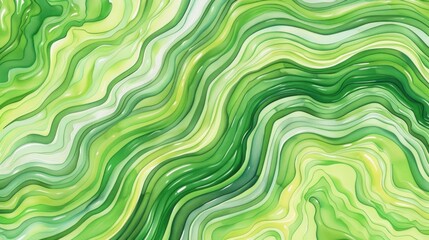 Fototapeta premium Vivid green wavy abstract pattern for creative backgrounds