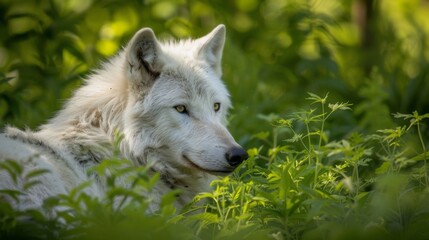 Obraz premium Wild wolf in nature