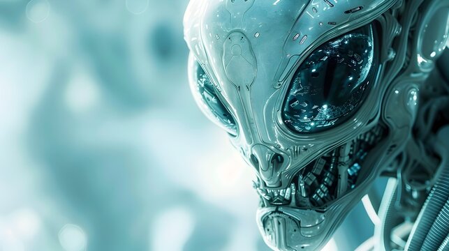 Mesmerizing Close Encounter with Intricate Alien Spacecraft Revealing Futuristic Science Fiction Concept