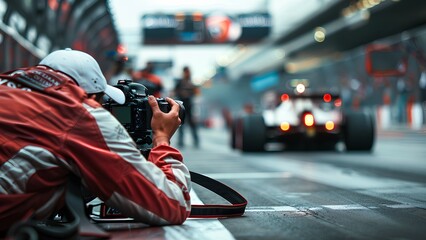 Obraz premium Cameraman in action