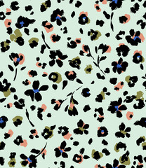 Seamless floral design. Backdrop flowers pattern.