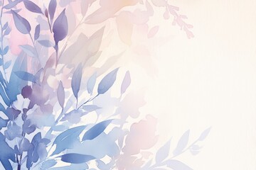 Watercolor Floral Background with Soft Hues