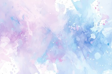Abstract Watercolor Painting in Blue and Pink Hues