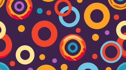Naklejka premium Vibrant abstract pattern with colorful circles and dots