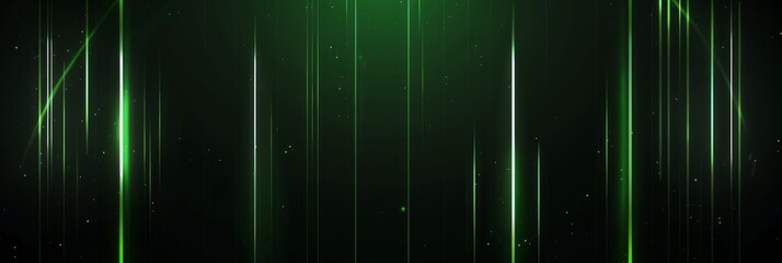 Black background with green glowing lines