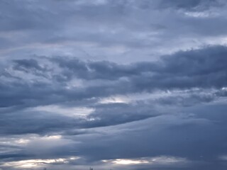 Beautiful White cloud on blue sky nature background