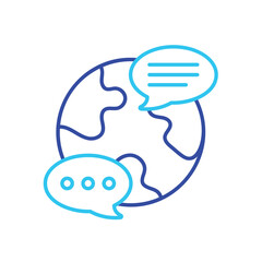 Global communication vector icon