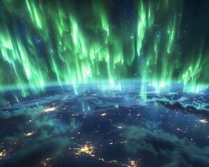 Mesmerizing Artificial Aurora Satellites Orchestrating a Global Light Show of the Future