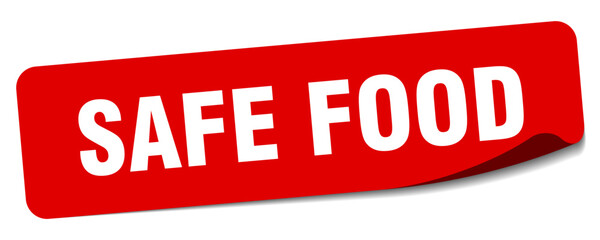 safe food sticker. safe food label