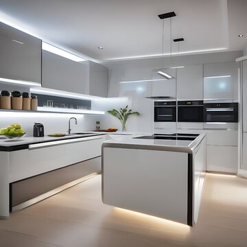 Smart Kitchen: Futuristic Design with Cutting-Edge Technology