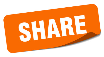 share sticker. share label