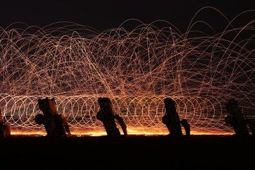 Spinning Light at Cadillac Ranch