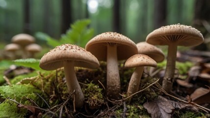 Fototapeta premium mushrooms in the forest