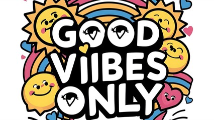Good Vibes (T-shirt Design Motivational Quote, Illustartion,Typography)