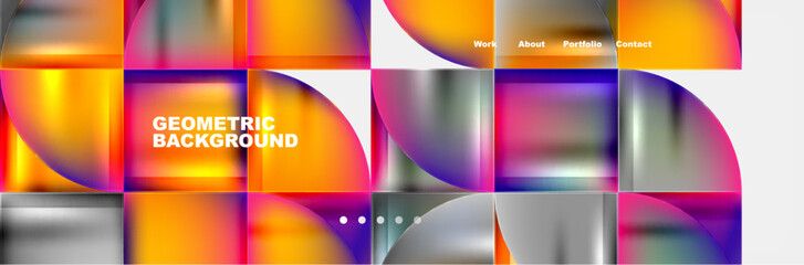 Trendy Simple Round Triangle and Circle with Gradients Abstract Background. Vector Illustration For Wallpaper, Banner, Background, Card, Book Illustration, landing page