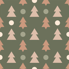 Obraz premium Earthy Elegance - Geometric Harmony in Seamless Patterns
