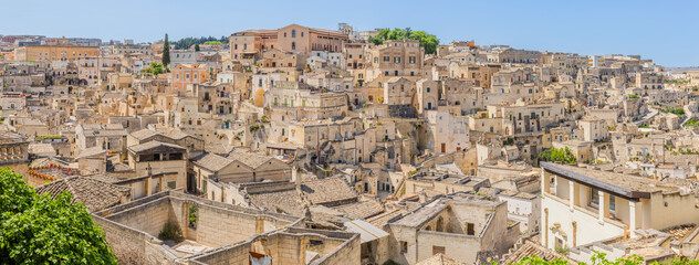 Matera One of the oldest cities in the world, Province of Matera,  The Sassi of Matera, Basilicata, Southern Italy.  Sassi. The Famous city in Southern Italy.  UNESCO World Heritage Site