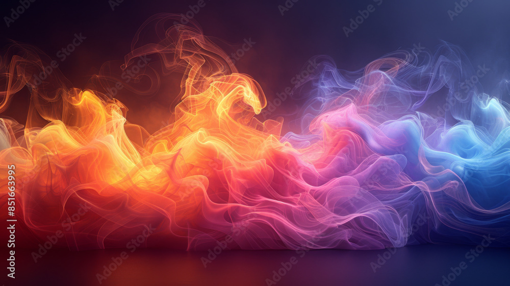 Canvas Prints abstract wave of colorful smoke.