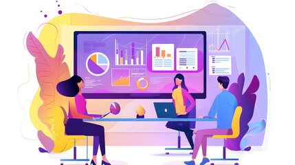 Data Analysis Team Collaboration Digital Dashboard Insights