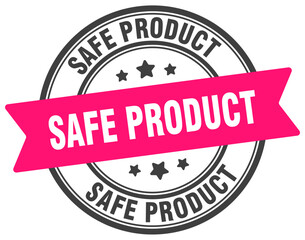 safe product stamp. safe product label on transparent background. round sign