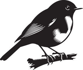 Robin silhouette vector illustration